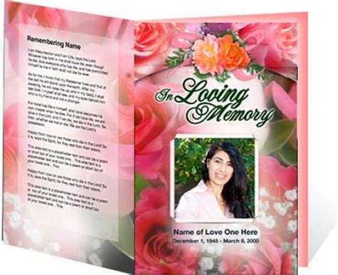Downloadable Funeral Bulletin Covers An Example Of A Funeral Program