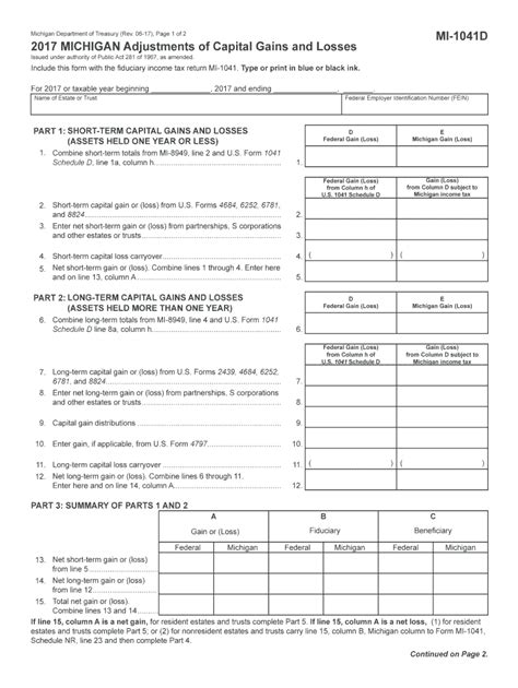 Fillable Michigan Income Tax Forms Printable Forms Free Online
