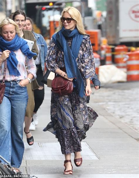 Claudia Schiffer Embraces Boho Chic In A Floral Maxi Dress As She Steps
