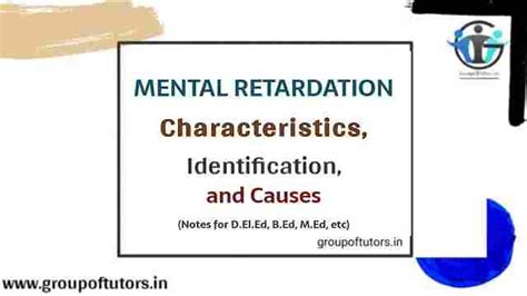 Mental Retardation Characteristics And Causes Group Of Tutors