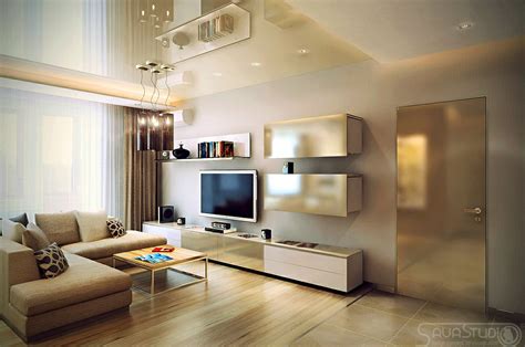 Neutral Living Room L Shaped Sofa Interior Design Ideas