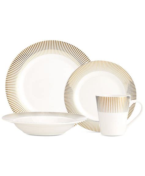 Godinger Closeout Ravi Gold 16 Pc Dinnerware Set Service For 4 Macys