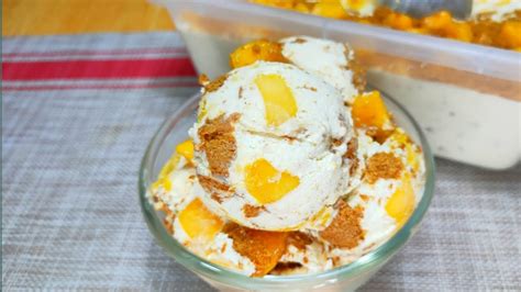 4 Ingredient Mango Graham Ice Cream Quick And Easy Ice Cream Dessert