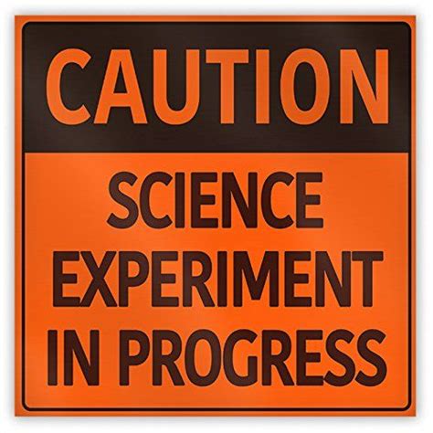 Caution Science Experiment In Progress 2 Metal Fridge Magnet Science