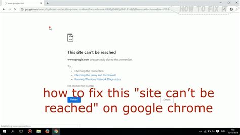 How To Fix This Site Cant Be Reached In Google Chrome Youtube
