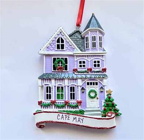 Purple Victorian Cape May House Ornament Winterwood Gift Christmas