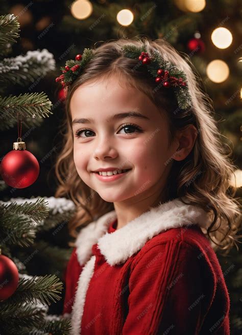 Premium Ai Image Happy Smiling European Little Girl In Merry