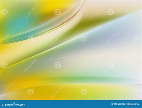 Abstract Shiny Blue Yellow And White Wave Background Stock Vector