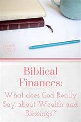 Photos of Biblical Money Management