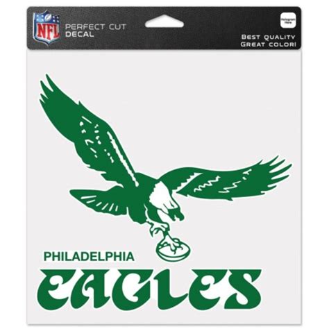 Philadelphia Eagles Retro Script Logo 8x8 Full Color Die Cut Decal At