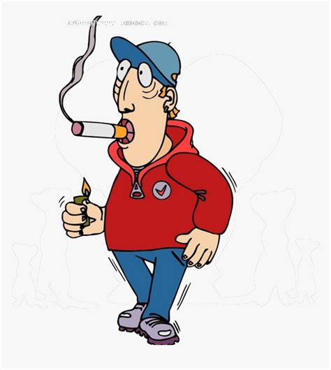 Cartoon Man Smoking Clipart