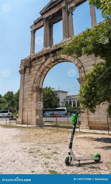 Vine Electric Scooter In Athens Greece Editorial Stock Photo Image