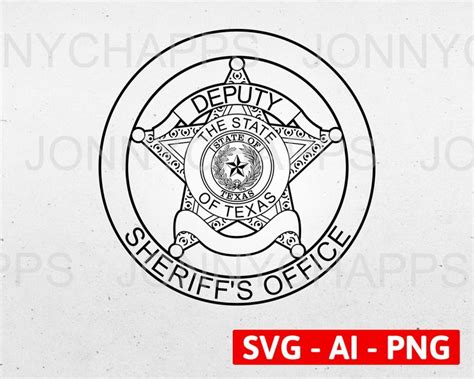 Texas Police Badge Svg