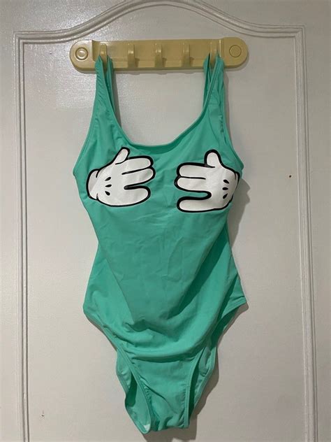 Mickey Mouse One Piece Swimsuit Womens Fashion Swimwear Bikinis