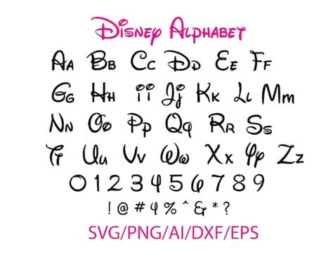 Walt Disney Font Svg Walt Disney Letters Alphabet Disney Etsy Images