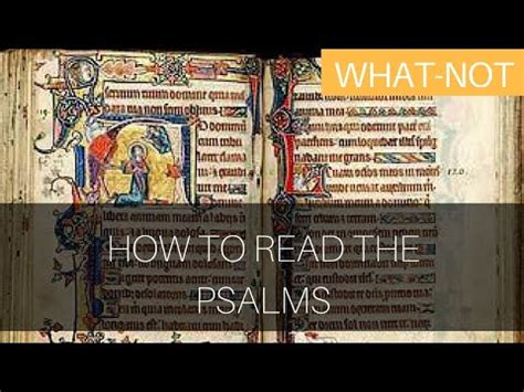 How To Read The Psalms Youtube