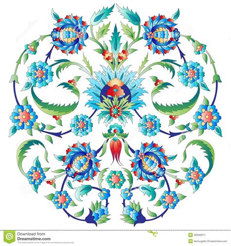 Ottoman Art Flowers Seven Flower Art Turkish Art Islamic Art Pattern