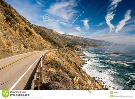 Highway 1 On The Pacific Coast California Usa Stock Image Image Of
