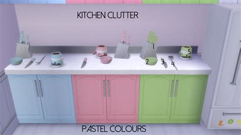 My Sims 4 Blog Pastel And Bright Kitchen Recolors By Dreamcatchersims