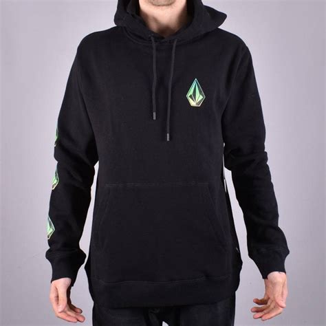 Volcom Deadly Stones Pullover Hoodie Black Skate Clothing From
