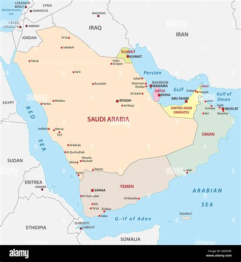 Map Of Saudi Arabian Peninsula