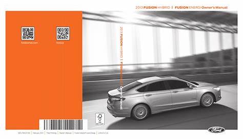 2013 ford fusion hybrid manual