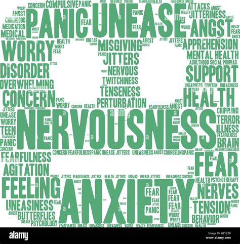 Anxiety Word Cloud On A White Background Stock Vector Image And Art Alamy