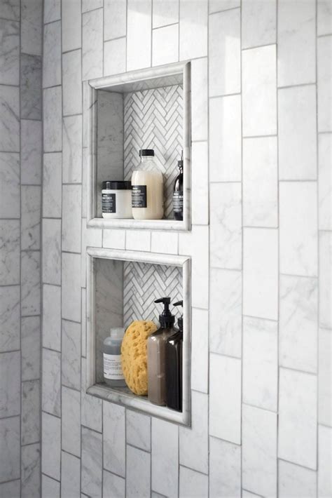 50 tile shower niche ideas and shelf designs for your bathroom planning