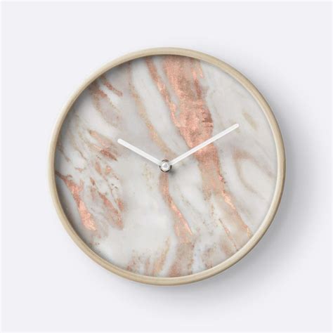 Civezza Rose Gold Marble By Marbleco Cute Clock Gold Clock Rose