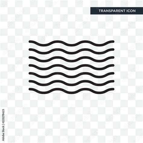 Waves Vector Icon Isolated On Transparent Background Waves Logo Design