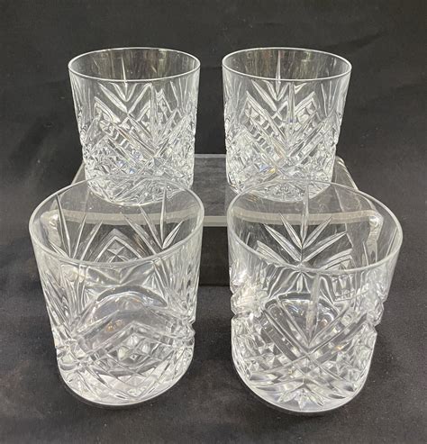 Lot Four Cut Crystal Old Fashioned Glasses