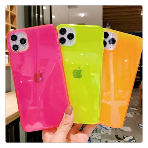 Neon Fluorescent Color Phone Cases For Iphone 11 Pro Max