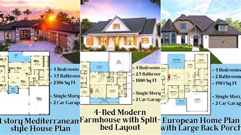 7 Best 4 Bedroom House Plans [with Pictures]