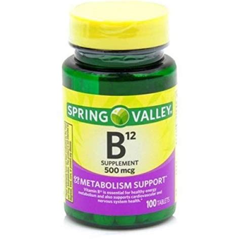 Spring Valley Vitamin B 12 500 Mcg 100 Tablets By Sea