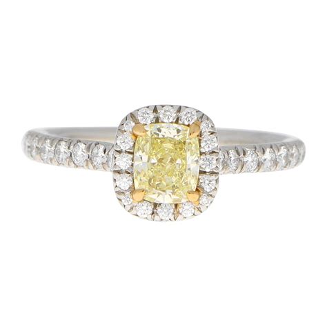 Tiffany And Co 268 Carat Fancy Vivid Yellow Diamond Soleste Ring At