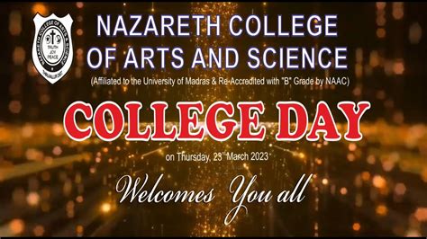 Nazareth College Of Arts And Science College Day 23rd March 2023