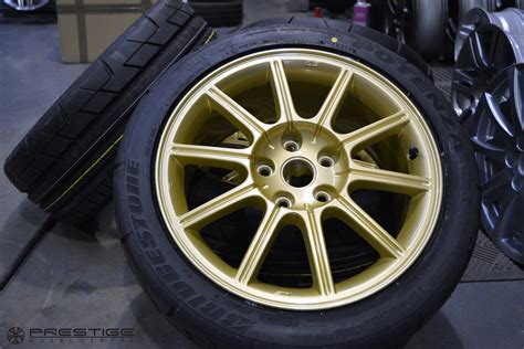 Subaru Impreza Alloy Wheel Refurbishment In Speedline Gold Prestige