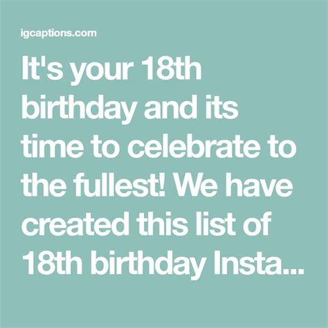 18th Birthday Quotes For Instagram Shortquotescc