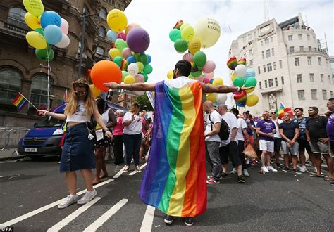 London Pride 1m People Gather For Uks Biggest Parade Daily Mail Online