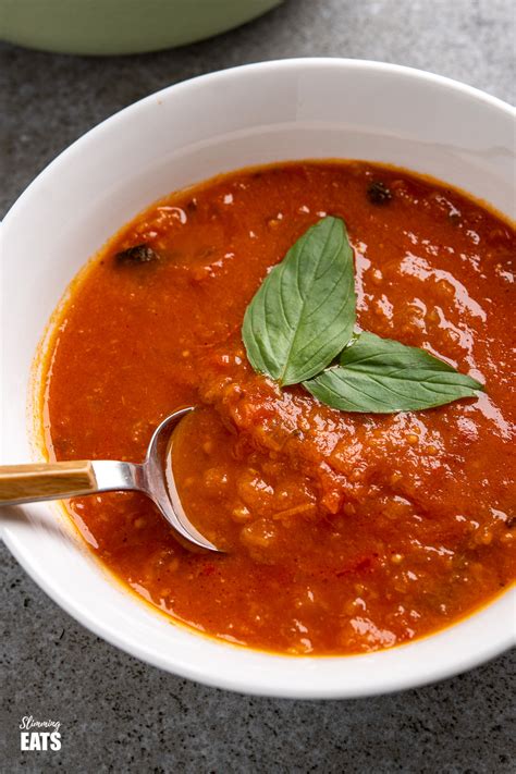 Fresh Tomato And Basil Soup Slimming Eats Recipes