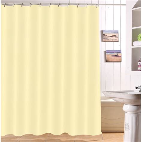 Lb 180200 Solid Yellow Shower Curtains Waterproof Polyester Style