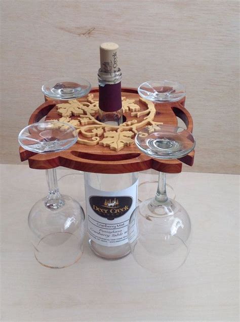 .holder, stemware glass holder, wine organizer, wooden wall mounted wine glass rack. Wooden wine bottle glass holder | Wine bottle glass holder ...