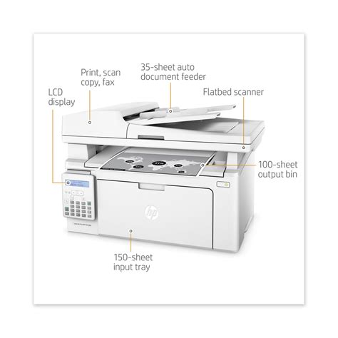 Hp laserjet pro mfp m130a manual. HP LaserJet Pro MFP M130fn Multifunction Laser Printer, Copy/Fax/Print/Scan - Janeice Products ...