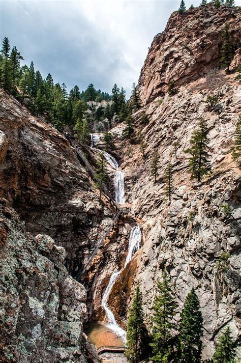 Seven Falls Waterfall In Colorado Springs Stock Photo Image Of