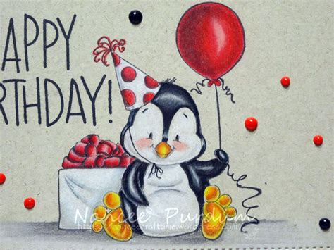 Penguin Happy Birthday Card