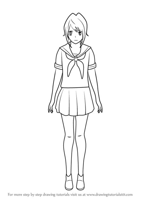 Step By Step How To Draw Yandere Chan From Yandere Simulator