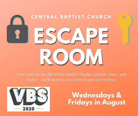 Vbs Escape Room Central Baptist Church Of Itasca