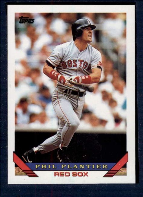 Amazon Com 1993 Topps Baseball 592 Phil Plantier Boston Red Sox
