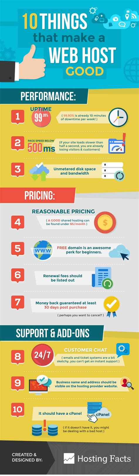 10 Things That Make A Web Hosting Good Infographic Website Hosting