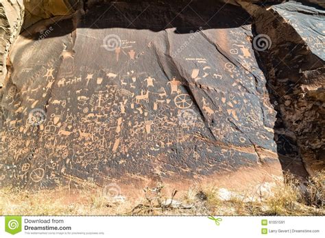 Newspaper Rock Stock Image Image Of Desert Mountain 61051591